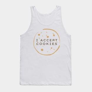 I Accept Cookies Funny Web Developer Pun Tank Top